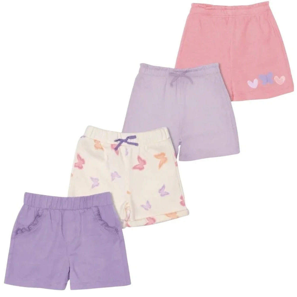 Pekkle‎ Girls' 4-pack Shorts Purple Pink Size 3T New with Tags!